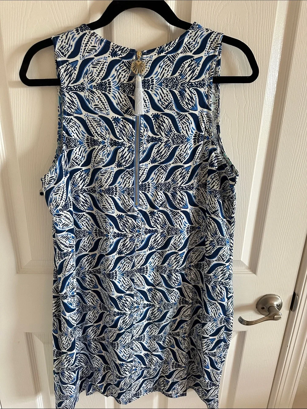 Lilly Pulitzer Blue and White Printed Mini Dress NWOT